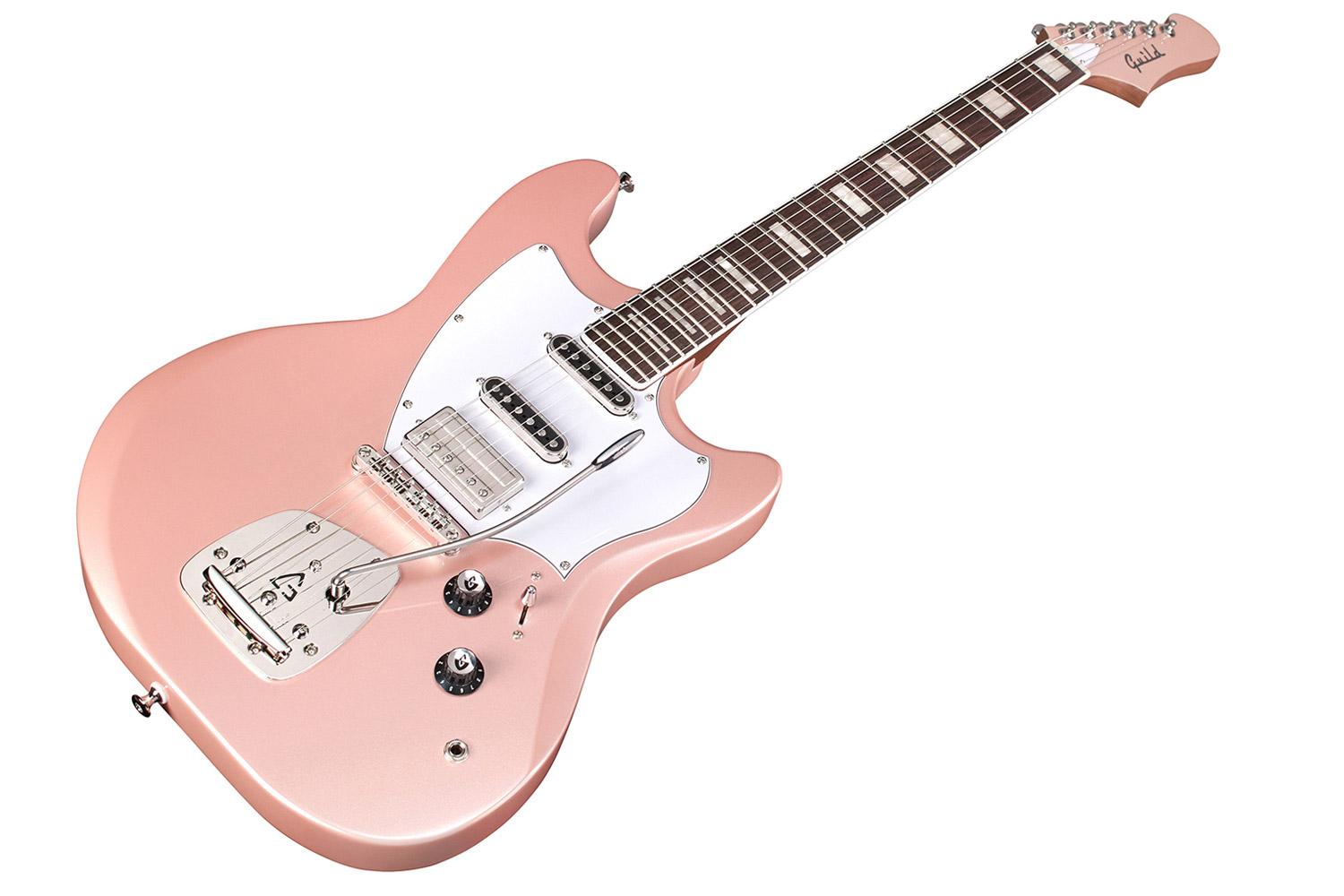 Guild Surfliner Deluxe Electric Guitar in Rose Quartz Metallic